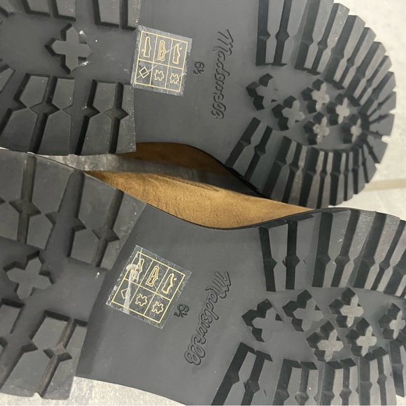 Madewell Brown Suede Mules with Black Lug Sole - Picture 4 of 5